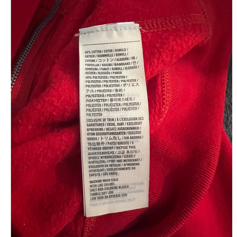Vintage Hollister California Womens Red Full Zip Hoodie Fleece Large - Picture 12 of 13